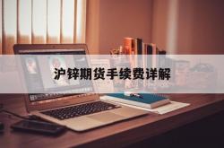 沪锌期货手续费详解