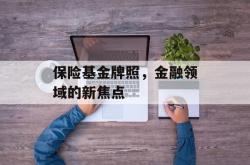 保险基金牌照，金融领域的新焦点