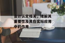 会计认定相关，理解其重要性及其在实际应用中的作用