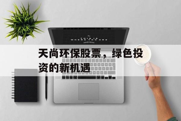 天尚环保股票，绿色投资的新机遇