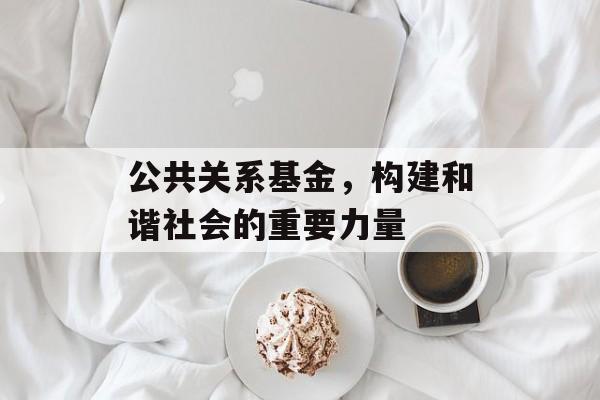 公共关系基金，构建和谐社会的重要力量